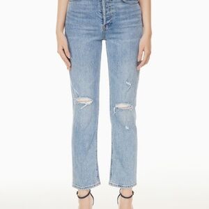 NEW ARITZIA Denim Forum Arlo High Rise Straight Jean Sz 28W SOLD OUT STYLE!
